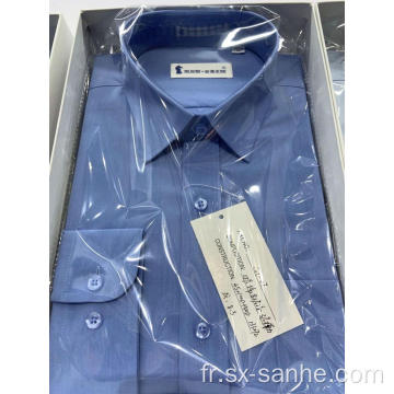 Chemise à col montant rayé à manches longues à bas prix